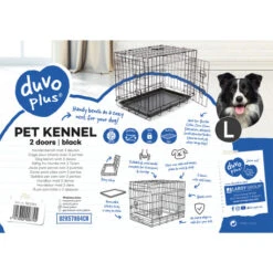 Duvo Cage En Fer Pliable 2 Portes Tirroir Plastic Noir - L - 92x57x64cm -Exporteren Huis Lief Winkel cage en fer pliable 2 portes tirroir plastic noir l 92x57x64cm 3