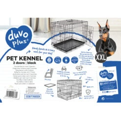 Duvo Cage En Fer Pliable 2 Portes Tirroir Plastic Noir - XXL - 123x77x83cm -Exporteren Huis Lief Winkel cage en fer pliable 2 portes tirroir plastic noir xxl 123x77x83cm 3