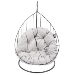 Duvo Caviar Chaise Suspendue En Métal 48x40x65cm