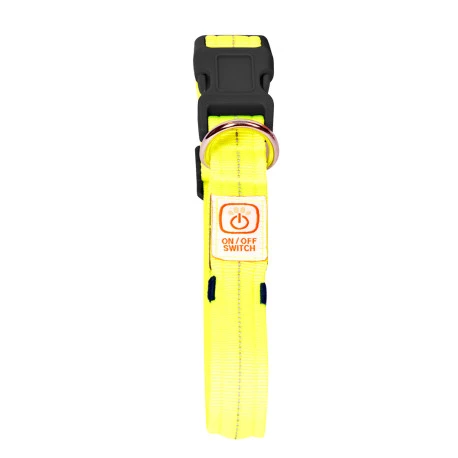 Duvo Collier Lumineux En Nylon Jaune - 40-55cm/2,5cm 1 Duvo Collier Lumineux En Nylon Jaune - 40-55cm/2,5cm