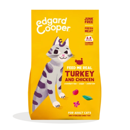 Croquettes Chat Dinde Et Poulet 2kg - Edgard Et Cooper 1 Croquettes Chat Dinde Et Poulet 2kg - Edgard Et Cooper