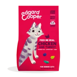 Croquettes Chat Senior Poulet Et Dinde 2kg - Edgard Et Cooper