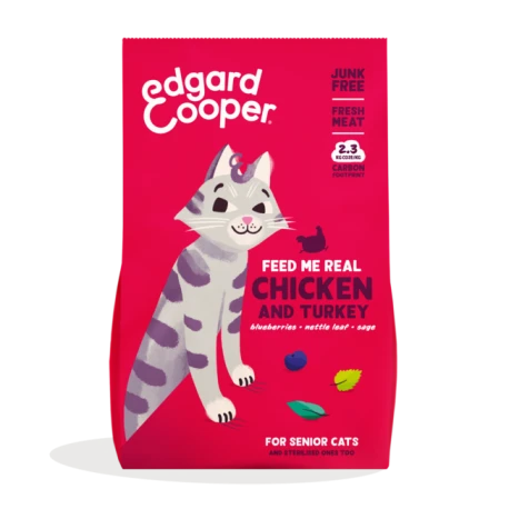 Croquettes Chat Senior Poulet Et Dinde 2kg - Edgard Et Cooper 1 Croquettes Chat Senior Poulet Et Dinde 2kg - Edgard Et Cooper