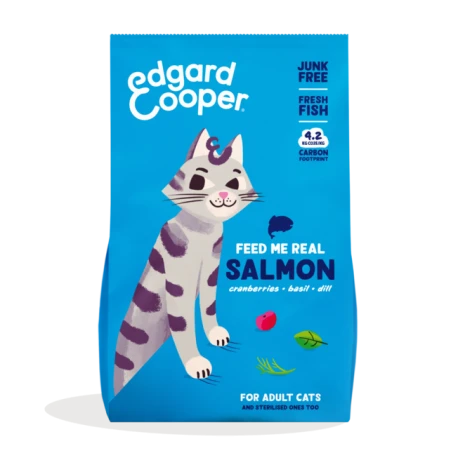Croquettes Pour Chat Au Saumon 4kg - Edgard Et Cooper 1 Croquettes Pour Chat Au Saumon 4kg - Edgard Et Cooper