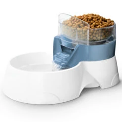 Duvo Distributeur Pet Feeder 2in1 Bleu -1200ml - 28x19x17cm -Exporteren Huis Lief Winkel distributeur pet feeder 2in1 bleu 1200ml 28x19x17cm 2
