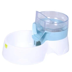 Duvo Distributeur Pet Feeder 2in1 Bleu -1200ml - 28x19x17cm