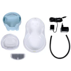 Duvo Distributeur Pet Feeder 2in1 Bleu -1200ml - 28x19x17cm -Exporteren Huis Lief Winkel distributeur pet feeder 2in1 bleu 1200ml 28x19x17cm 4