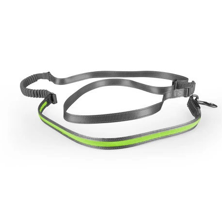Duvo Laisse Jogging En Nylon Vert Avec Led 180-250cm 1 Duvo Laisse Jogging En Nylon Vert Avec Led 180-250cm