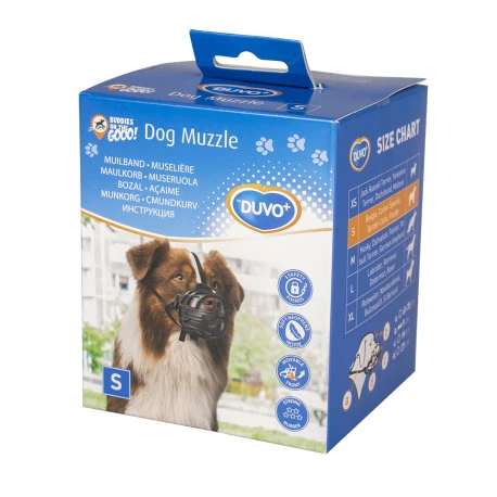 Duvo Muselière Caoutchouc Noir/rouge Small 2 Duvo Muselière Caoutchouc Noir/rouge Small - Afbeelding 2