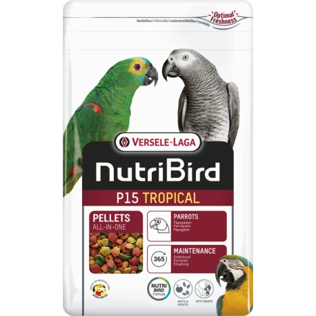 VERSELE-LAGA Nutribird P15 Tropical 3kg - Granulés Extrudés - Aliment D'entretien Pour Perroquets 1 VERSELE-LAGA Nutribird P15 Tropical 3kg - Granulés Extrudés - Aliment D'entretien Pour Perroquets