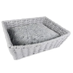 Duvo Oyster Panier Rectangulair En Corde Coton Gris 45x34x16cm