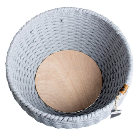 Duvo Oyster Panier Ronde En Corde Coton Gris 45x45x23cm 2 Duvo Oyster Panier Ronde En Corde Coton Gris 45x45x23cm - Afbeelding 2