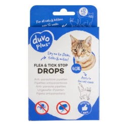 Duvo Puce & Tique Stop Pipettes Antiparasite Chat 4x1,5ml