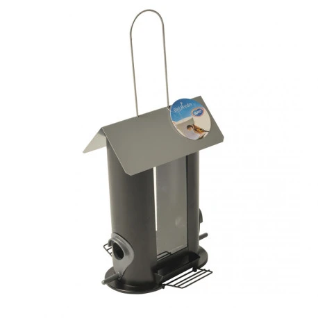 Duvo Silo En Métal Pour Graines 2 Cotés - 21x13,5x24cm - Noir 1 Duvo Silo En Métal Pour Graines 2 Cotés - 21x13,5x24cm - Noir