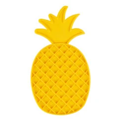 Duvo Tapis à Lécher Ananas Jaune - 30x16cm